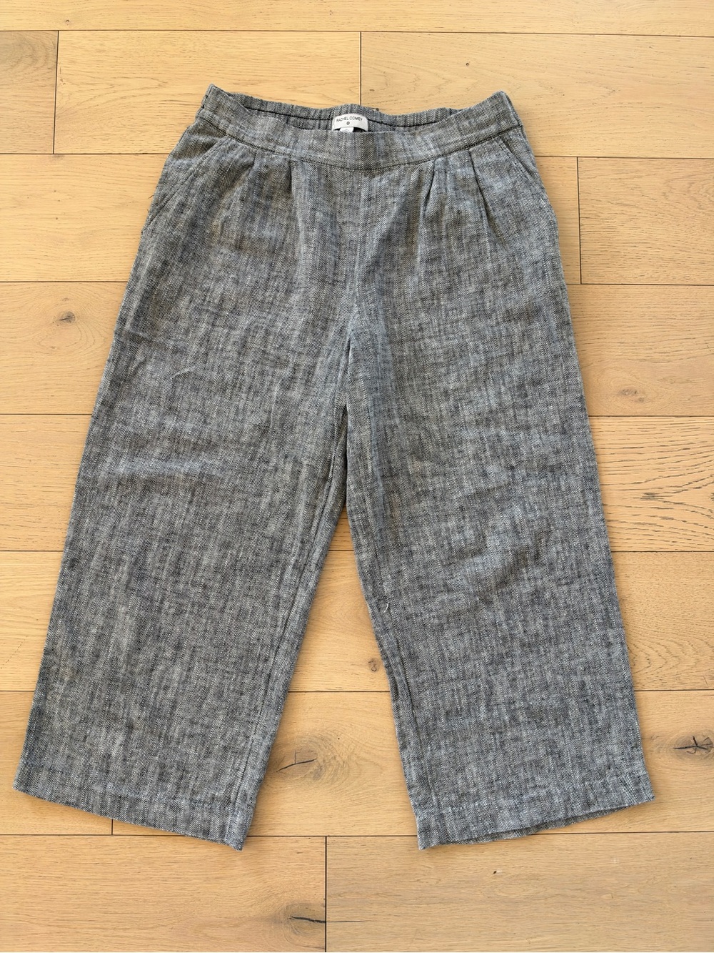 Rachel Comey Gray Wide-Leg Linen Blend Culotte Trousers